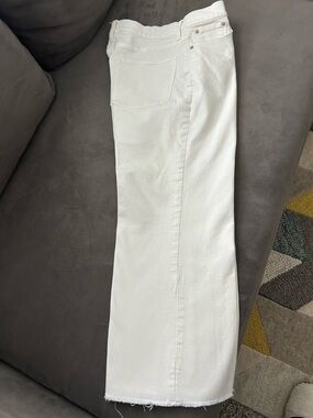 J. Crew White Wide-Leg Jeans